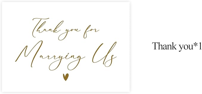 Wedding Day Card, Thank You for Marrying Us, Thank You Card for Officiant, Priest, Minister, Judge, Pastor Gifts.（Thank You C）