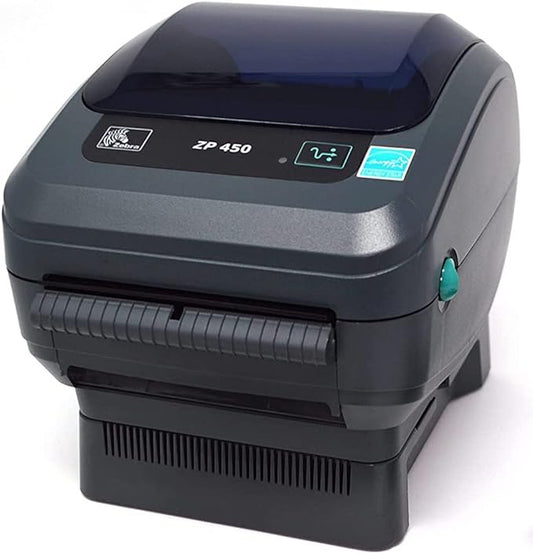 Zebra ZP450 (ZP 450) Label Thermal Bar Code Printer | USB, Serial, and Parallel Connectivity 203 DPI Resolution | Made for UPS WorldShip | Includes Jetset Software