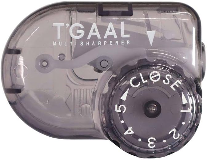KUTSUWA STAD T'GAAL Angle Adjustable Pencil Sharpener, Translucent Black, 1 ea. (RS036BK),Translucent Black