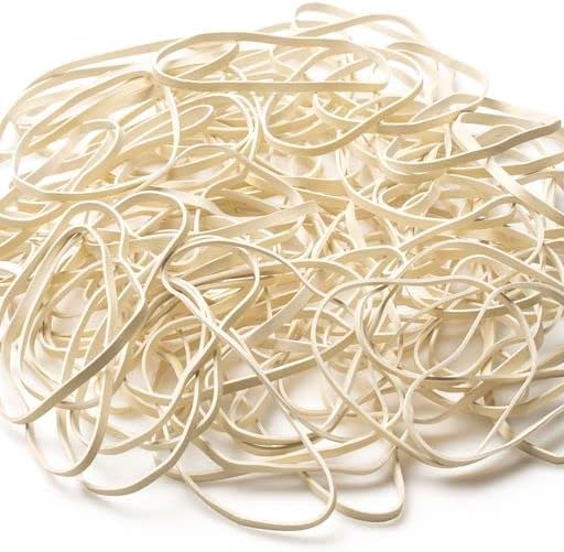 PlasticMill White Rubber Bands Size 33 (3 1/2" x 1/8") - #33 Rubber Bands Office Supplies - Strong, Elastic Bands for Crafts, Balloon Garland, Cash, File Folders (500-Pack)