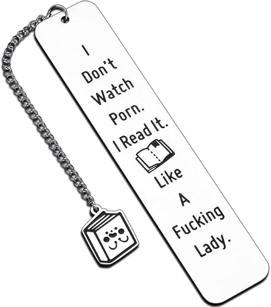 Book Marks for Reading Women, Book Lovers Gifts Book Marks, Funny Spicy Bookmark with Chain for Bookishs Bookworms Nerds, Christmas Birthday Valentines Day Gifts Reading Club Present