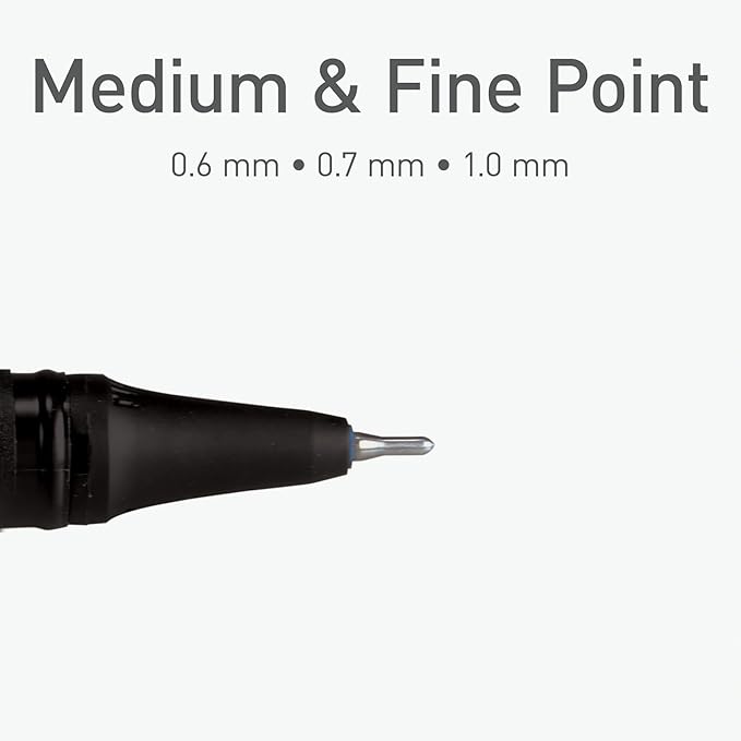 Pentonic Gel Pens, 36 Count, 36 Assorted Colors (Assorted Color, Neon, Pastel & Glitter), Medium & Fine Point, Smooth Writing For Journaling (1002358)