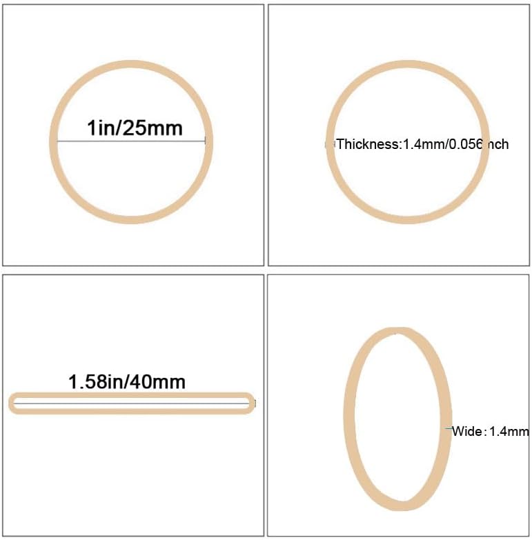 Rubber Bands Size #10 Beige 760 pcs Approximately 0.42 lb 1 inch Light Brown #10 Elastic Rubber Bands for Office Supplies