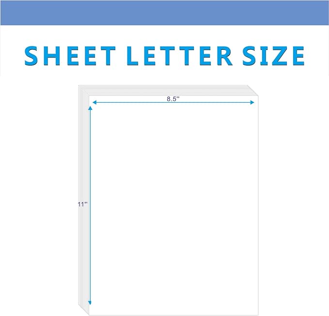8.5" x 11" Full Sheet Labels, JIQEZNL Premium Label Sticker Paper for Laser & Inkjet Printers - 32 Sheets