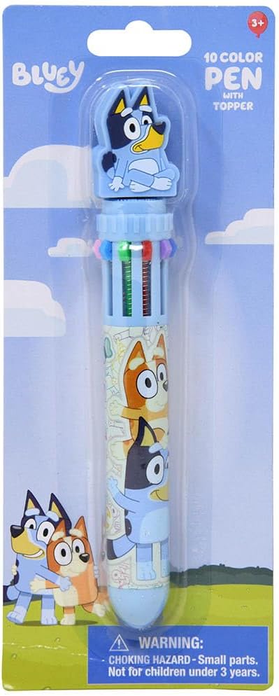 Innovative Designs Bluey 10-in-1 Multicolor Pen With Topper