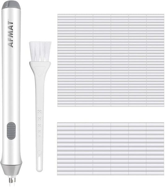 Electric Eraser, Electric Erasers for Artists with 140 Refills, Battery Operated Eraser, Electric Eraser Kit for Drawing, Art, Painting, Sketching, Drafting Pencils, Detailer Tool for Crafting-White
