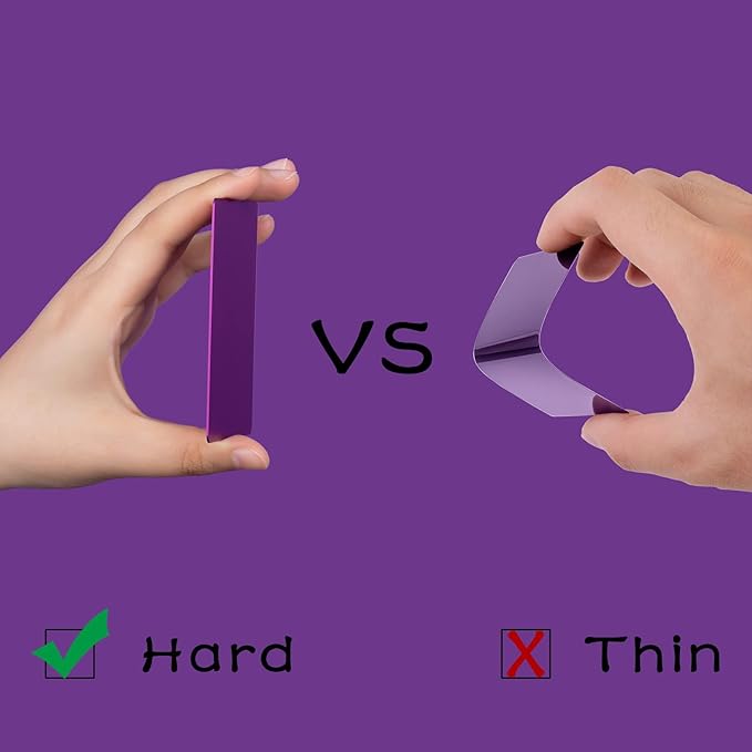 Thick Purple Aluminum Metal Business Cards Anodized Aluminum 86 X 54 X 0.8mm 15 pcs Include Protector Sleeves(Frosted)