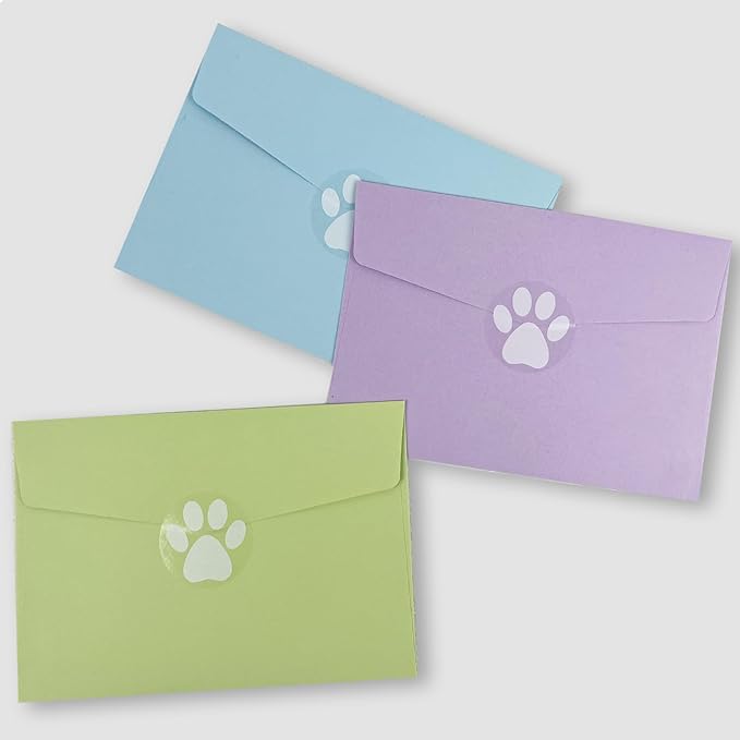 Paw Print Stickers,1.5" Clear Round Bear Paw Print Stickers Dog Puppy Paw Stickers Bear Paw Stickers with Perforation Line (500 PCS,White)