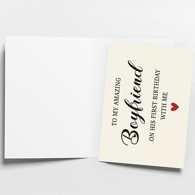 Birthday Card & Gift for Boyfriend, and Him | Happy Birthday Decorations for Boyfriend