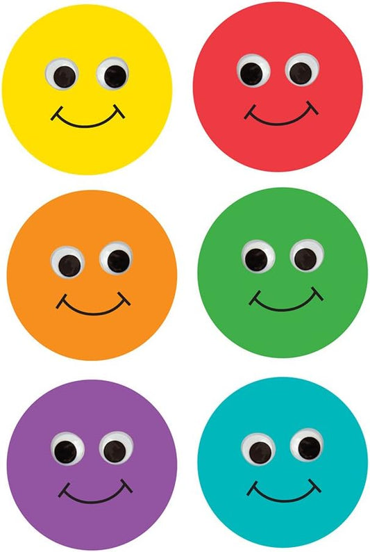 Hygloss Products Happy Multi-Color Smiley Face Classroom Accents – Creative Teaching Resources – 6 Inches, 30 Pack