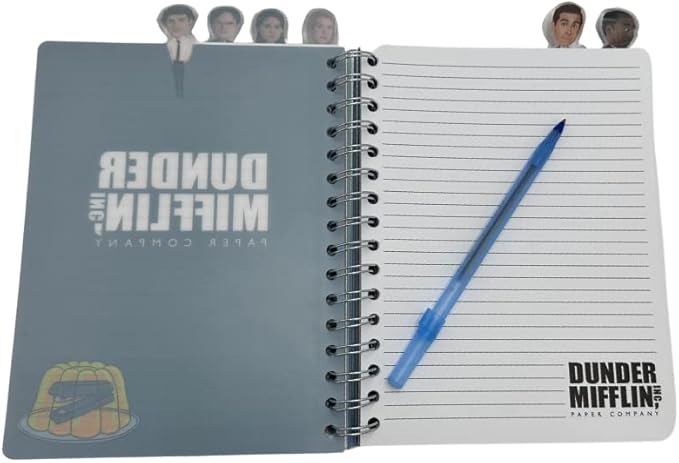 Innovative Designs The Office Journal with Character Tabs, Spiral Binding and Flexible Plastic Cover, 8 x 7 inches