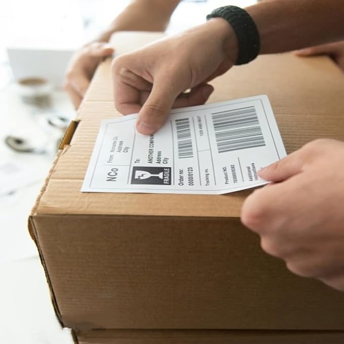 Hybsk 4x6 inch Direct Thermal Labels for Barcodes, Address, Compatible with Rollo Label Printer & Zebra Desktop Printers (4"x6",White)