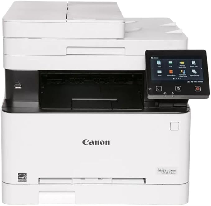 Canon Color imageCLASS MF654Cdw - Wireless Duplex Laser Printer, Multifunction with Copier, Scanner, Auto Document Feeder, Mobile Ready, 3 Year Limited Warranty, 22 PPM Color, White