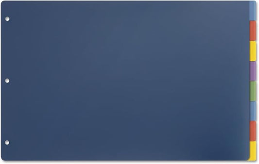 Cardinal 11x17 Inch Poly Dividers, 8-Tab, Multi-Color, (84251)