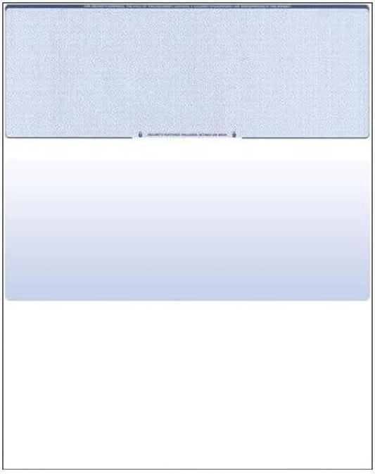 Compuchecks Blank Check Paper - 500 Pack - Computer Security Business Checks, QuickBooks & Laser Printer Compatible - Check On top, Voucher On Bottom - Check Paper Size 8 1/2-11 - Blue Diamond