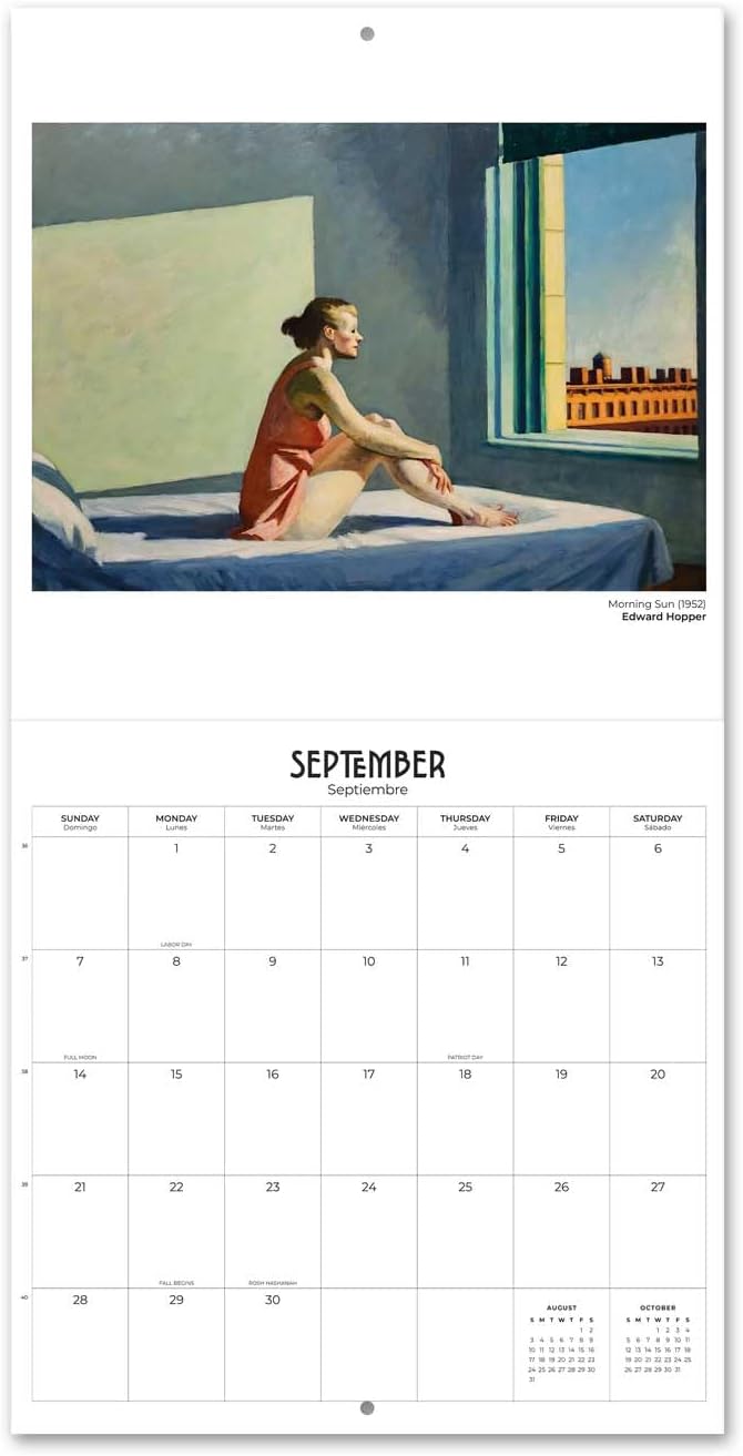 Art Wall Calendar 2025 12" x 12" FSC® Plastic Free - Starts Week On Sunday | Square Wall Calendar | Family Planner Calendar 2025 | Art Calendar 2025