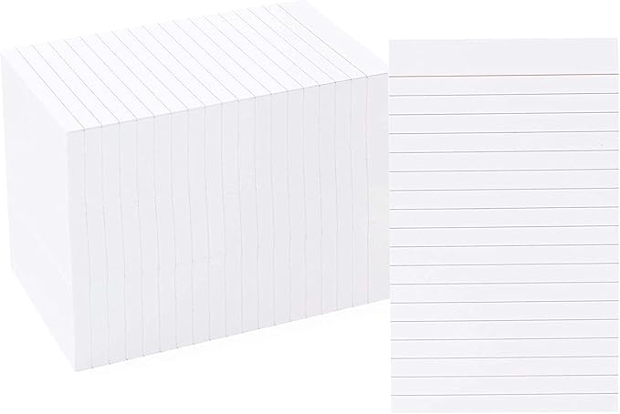 Okuna Outpost 300 Pack Vertically Ruled Index Cards, Vertical Lined Paper Note Cards, Portrait Style (3 x 5 In)
