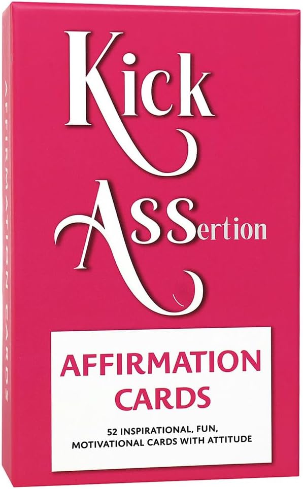 VAPARA DESIGNS KickAss Affirmation Cards For Women with Stand - Sweary Motivational And Inspirational Cards - Funny Gift For Women