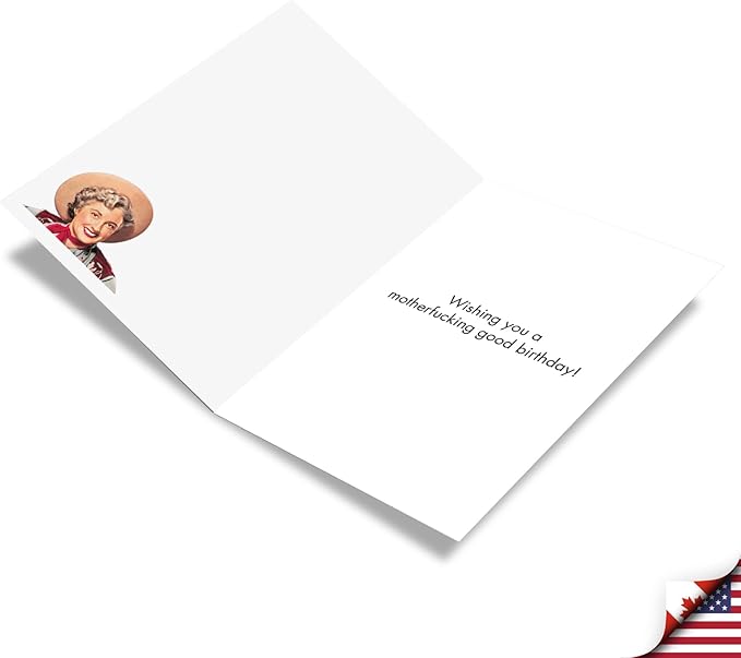 NobleWorks - 1 Funny Vintage Birthday Card - Hilarious Retro Greeting, Grown-Up Humor for Happy Birthdays - Cursing is Good C9365BDG