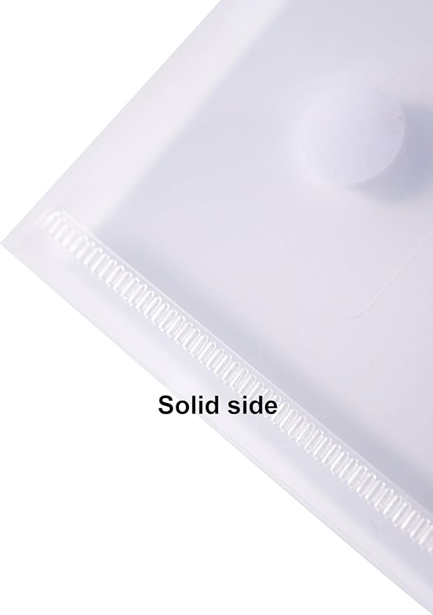 3’’ x 5’’ Vertical Plastic Envelopes Hook Loop Closure Coupon Receipt Sticker Holder 30 Pack