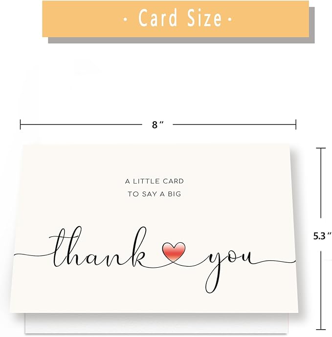 Funny Thank You Gifts for Men Women, Single Thank You Card for Teacher Boss Coworker, A Little Card to Say A Big Thank You