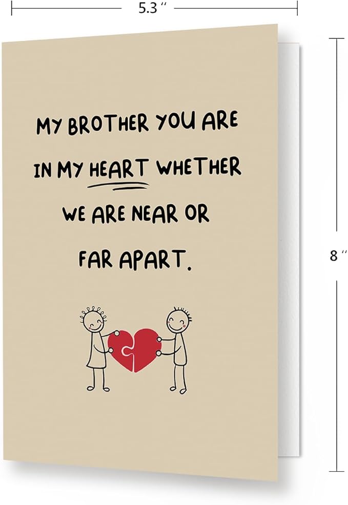 Brother Birthday Card, Brother Miss card, Birthday Card For Brother, Gift For Brother Card, Christmas Gifts For Brother