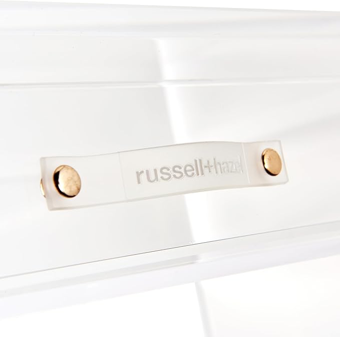 russell+hazel Acrylic Monitor Stand with Drawer, 20” x 10” x 5.25”, Desktop Organization, Clear, Hold up to 10 lbs., 98149