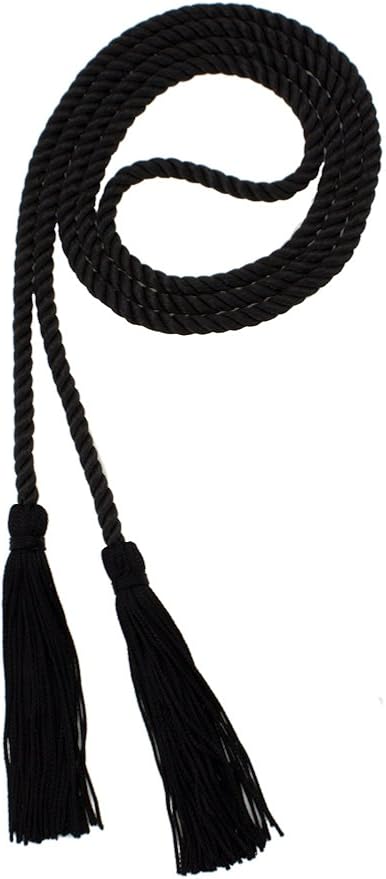 Tassel Depot Graduation Honor Cord - Black - Every School Color Available - Made in USA