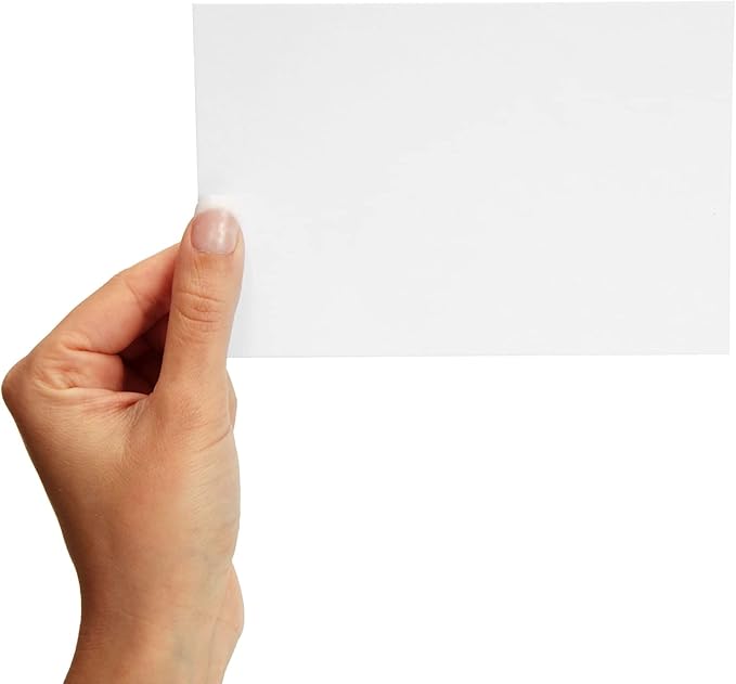 200 Pack White 300 GSM / 110 lb Thick Cardstock Paper - Blank Heavyweight Wedding Invitation Cards for Printing, Flashcards, Postcards - 4x6 inch