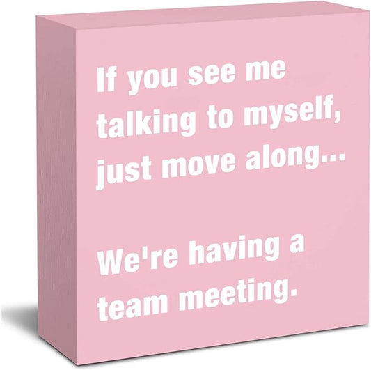 Pink Office Decor Desk Accessories Funny Office Decor Sign for Cubicle Decor or Desk Decorations for Women Home & Office Cute Desk Accessories Gifts for Women Coworker