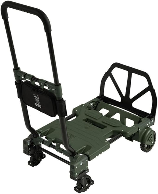 DOD Camp Barrow – Folding Hand Truck Dolly - Upto 260 lbs Capacity Handtruck - Adjustable Luggage Cart - Collapsible Cart - Foldable Cart with Wheels for Camping, Travel, Picnic