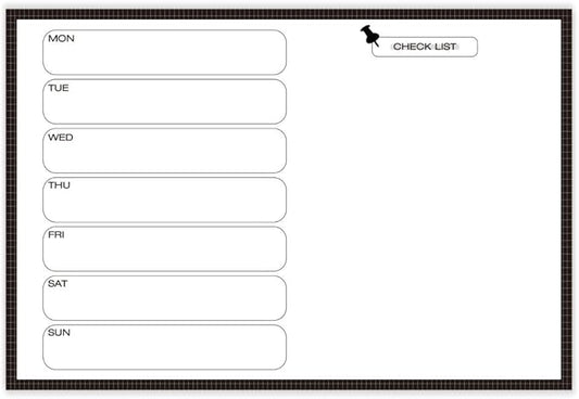 GEEKBEAR Dry Erase Refrigerator Calendar with 3 Markers - Attachable to Any Fridge with Special Suction Cups - Monthly and Weekly Designs, Acrylic - 15.7" x 10.6" (05. Black, Weekly)