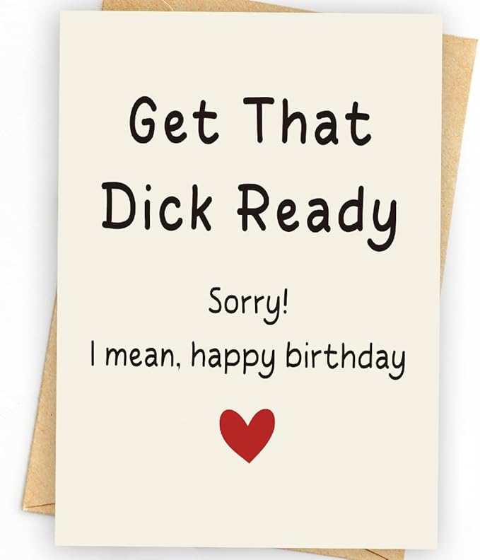 Naughty Birthday Card for Men, Husband, Boyfriend, and Him | Happy Birthday Gifts & Decorations for Men