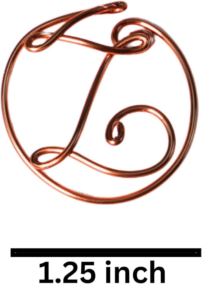 Personalized Initial Copper Bookmark, Set of 5, Handmade Copper Gift for Her, Him, Couple on Birthday, Wedding Anniversary, Alphabet Bookmark (Z)