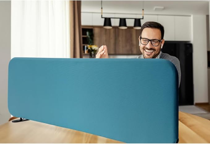 Desk Dividers, Desk Privacy Panel Shield Board for Student, Office, Classroom, Home, Free Standing Scratch Resistance, 48"x18", Sapphire