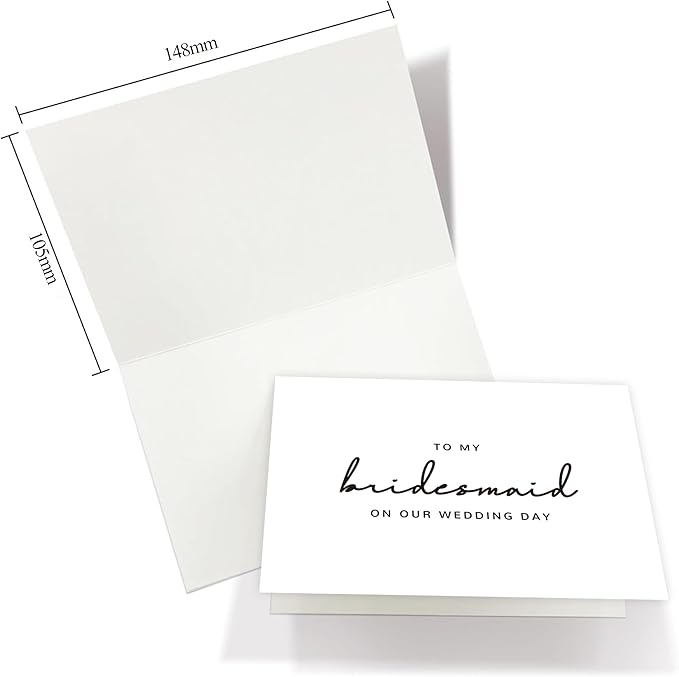 Bridesmaid Proposal Card with Envelope, To My Bridesmaid On Our Wedding Day Cards.（Bridesmaid B）