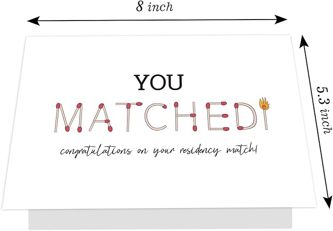 Ogeby Funny Match Day Congrats Card Gifts, Match Day Residency Card Gifts for Him Her, Medical School You Matched Card