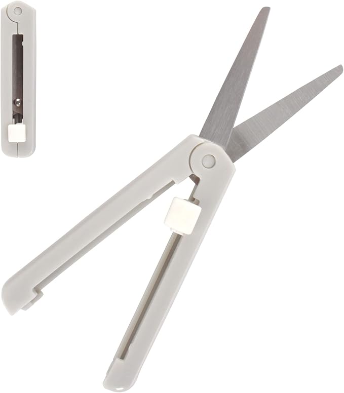 JubileeYarn Push Open Folding Safety Scissors - Grey - 1 Pair