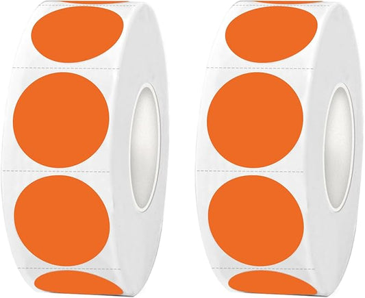 Dot Stickers,Pack of 2400 Round Color Coding Circle Dots Stickers Labels (3/4",Orange)