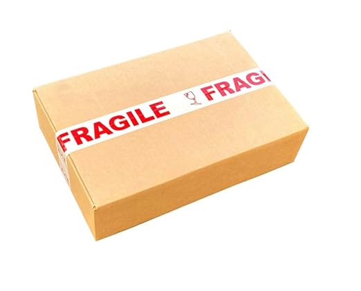 Heavy Duty Packing Fragile Tape for Shipping,Packing and Moving 2" Wide x 2.0 Mil Thick -110 Yrd Roll -Acrylic Adhesive Tape for Box Sealing. (1 Roll, Fragile, 2" Wide x 110 yds)