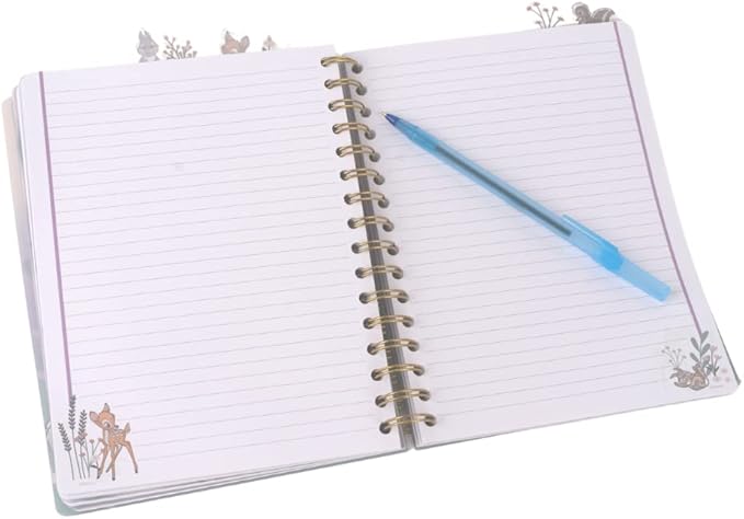 Innovative Designs Disney Bambi Tab Journal Notebook, Spiral Bound, 144 Lined Pages, 8 x 7