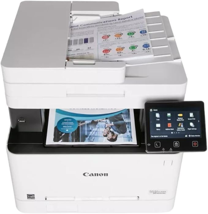 Canon Color imageCLASS MF654Cdw - Wireless Duplex Laser Printer, Multifunction with Copier, Scanner, Auto Document Feeder, Mobile Ready, 3 Year Limited Warranty, 22 PPM Color, White