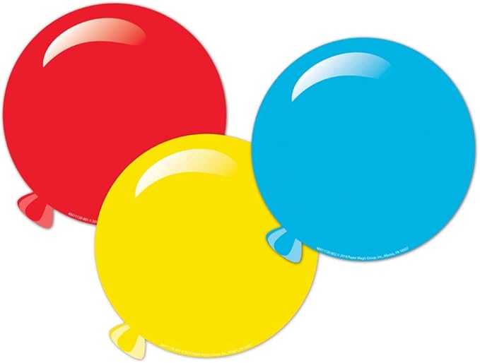 Eureka Balloon Paper Cut-Out Classroom Decorations for Teachers, 36 Pieces