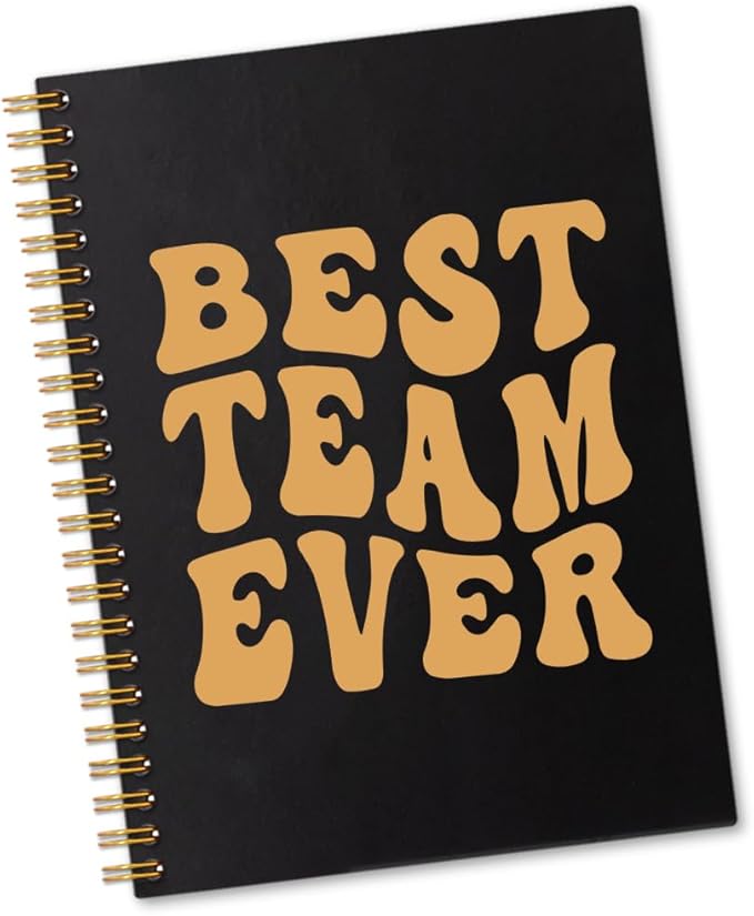 Best Team Ever 160 Blank Pages Spiral Notebook, Team Notebooks for Employees, Teamwork Gifts for Staff Coworkers, Employee Appreciation Gifts, Team Member Gifts for Colleagues