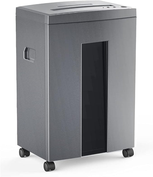 WOLVERINE 18-Sheet Shredders for Home Office Heavy Duty P-4 Security Level Crosscut Paper Shredder Paper/CD/Card Ultra Quiet Paper Shredder for Home with 6 Gallons Pullout Waste Bin SD9113(Grey ETL)