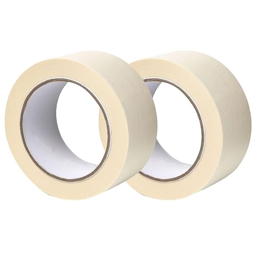 GTSE Masking Tape, 2 Rolls, 2 inches x 55 Yards (164 ft), Multi-Surface Adhesive Painting Tape, Perfect for Painting, Home, Office, School, Art, Crafts, Glass, Vinyl