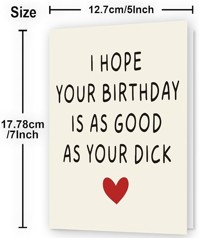 Naughty Birthday Card for Men, Husband, Boyfriend, and Him | Happy Birthday Gifts & Decorations for Men