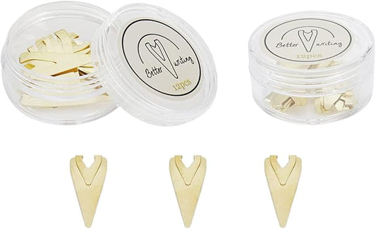 24 Pieces Golden Book Darts Metal Bookmarks Small Book Line Markers Page Markers Clips with Plastic Storage Box for Teachers, Students, Readers