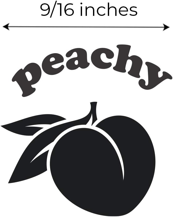 Peachy Stamp / 2000 Plus Self Inking Teacher Reward Stamper/Black Imprint Peach Fruit School Planner Worksheet Homework Test Stamp