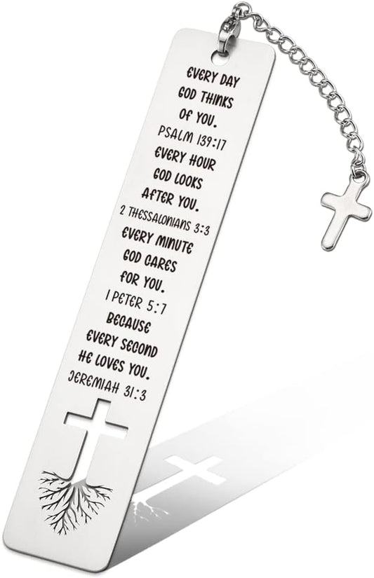 Christian Inspirational Gift for Women, Tassel with Bible Verse Bookmark Funny Gift for Women, Christmas Birthday Bookmarks Gifts for Bookworms Friends Sister Girl Female Book Club Religious Gift-ZB5